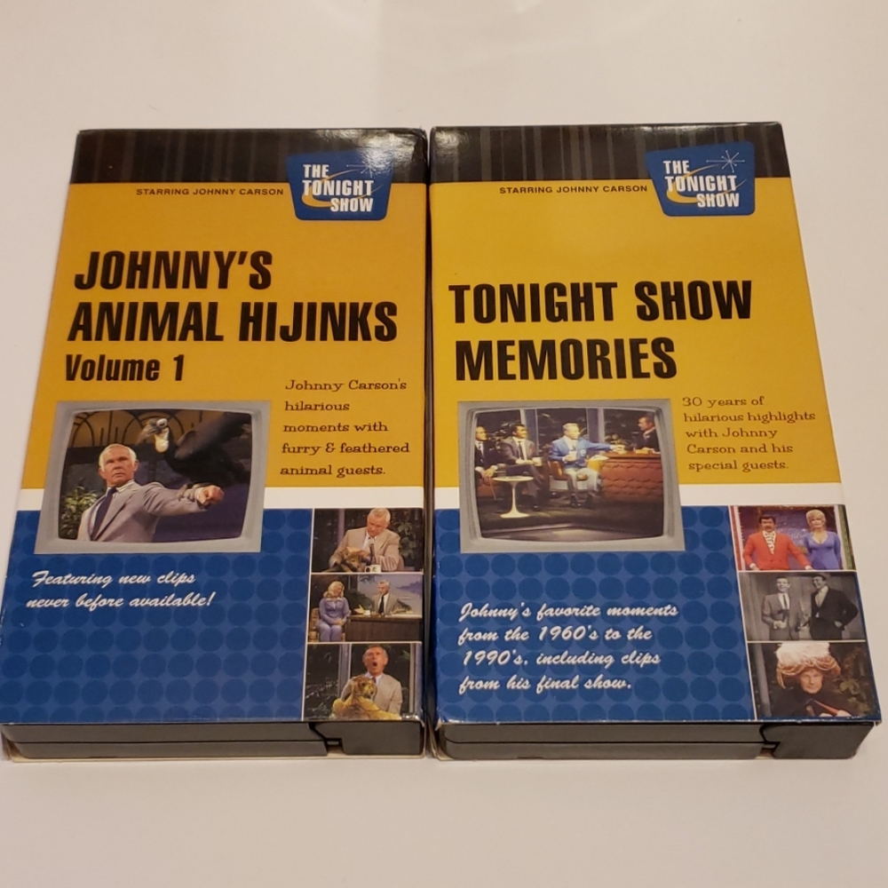 Tonight Show Johnny Carson 2 VHS Tapes